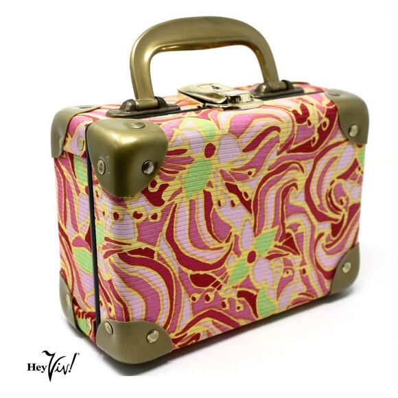 Saks Fifth Avenue Handbags - Vintage Saks Fifth Avenue Italy Hard Shell Box Purse Colorful Case - Hey Viv